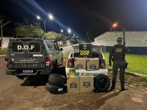 Veículo que seguia para Campo Grande com mercadorias ilegais é apreendida pelo DOF em Ponta Porã