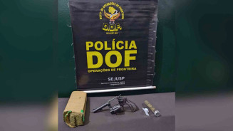 Três são presos em flagrante com revólver e maconha em Itaquiraí