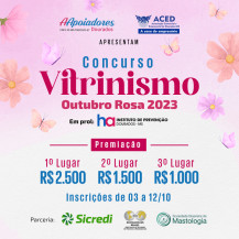 Concurso premia lojas em Dourados com vitrine do 'Outubro Rosa'