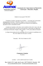Edital de Convocação Nº 001/2023