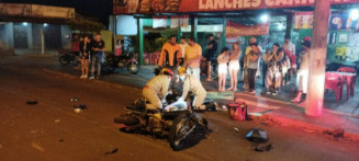 Colisão entre motos deixa piloto gravemente ferido em Dourados