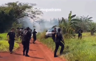Indígenas entram em conflito com a PF durante operação em Dourados