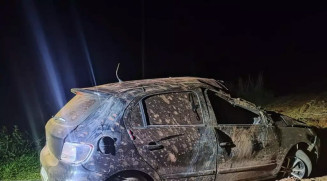 Carro é abandonado após capotamento na MS- 395