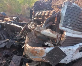 Caminhão tomba na Serra de Maracaju e dois ficam feridos