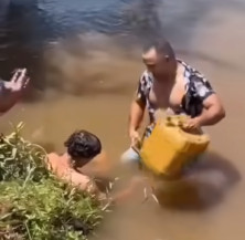 Com um galão, policial salva jovem de afogamento no Rio Dourados