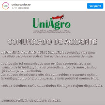Identificado piloto que morreu em queda de avião agrícola