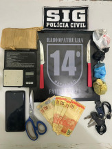 Ação integrada entre as Polícias Civil e Militar resulta na prisão de um homem por tráfico de drogas
