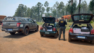 DOF apreende carros abarrotados com pneus e cigarros
