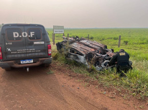 Carro incendiado é encontrado nas margens da rodovia MS-462 em Maracaju