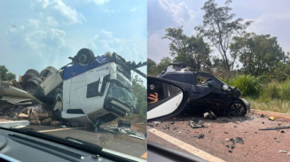 Motorista morre na BR-262 em colisão entre carro e carreta