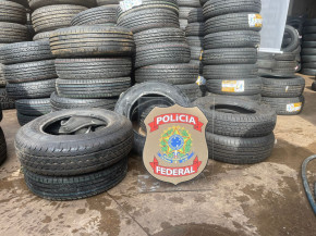 PF apreende quase 6 mil pneus em operação de combate a contrabando