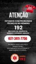 Samu apresenta problemas técnicos no 192 e disponibiliza novo telefone