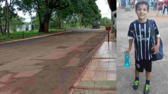 Menino é atingido por raio enquanto brincava  em poça de chuva