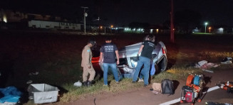 Casal capota carro e morre na entrada de Dourados