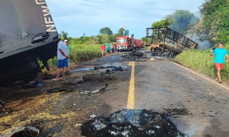 Acidente envolvendo três carretas mata duas pessoas na MS-276