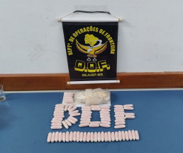 'Mula do tráfico' é preso com quase dois quilos de cloridrato de cocaína