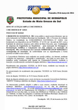 Aviso de licitação ampla concorrência
