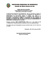 Resultado de licitação
