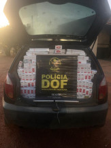 Polícia prende cigarros e pneus na fronteira que seguiam para Capital