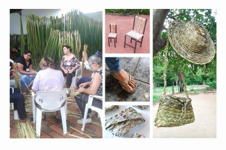 Curso do Senar/MS ensina como transformar folhas de Taboa em peças artesanais.