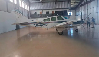 Avião do tráfico é apreendido em hangar na fronteira