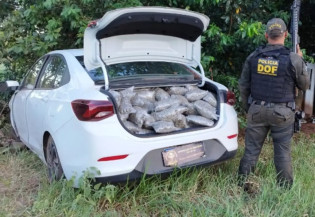 Motorista foge com 300 kg de drogas e é preso após bater em barranco