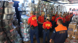 MS inicia o envio de 15 mil cobertores doados para o RS