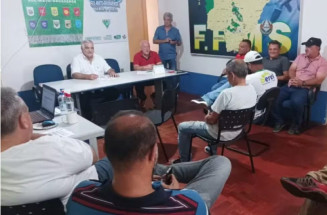 Reunião entre a diretoria da FFMS e clubes filiados à Federação. — Foto: Divulgação/FFMS