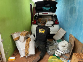 Veículo furtado em SP é recuperado pelo DOF carregado com mais de meia tonelada de maconha
