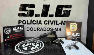 Policia prende grupo que vendia pistolas e espingardas por mensagens
