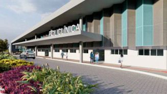 Maquete da policlínica em Dourados