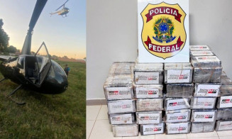 Helicóptero que saiu de MS é apreendido com R$ 20 milhões em drogas