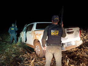 Camionete com placas falsas é apreendida pelo DOF em Ponta Porã