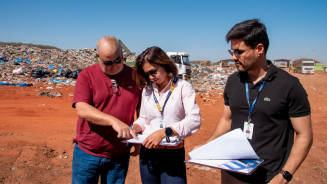 TCE-MS fiscaliza aterro sanitário em Sidrolândia