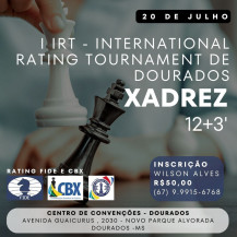 Dourados sedia o 1° IRT de Xadrez neste sábado