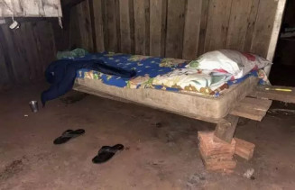 Cama disponibilizada a um dos trabalhadores no alojamento de Ponta Porã (Foto: divulgação MPT-MS)