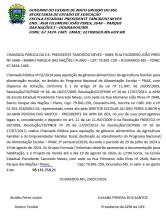 CHAMADA PÚBLICA DA E.E. PRESIDENTE TANCREDO NEVES