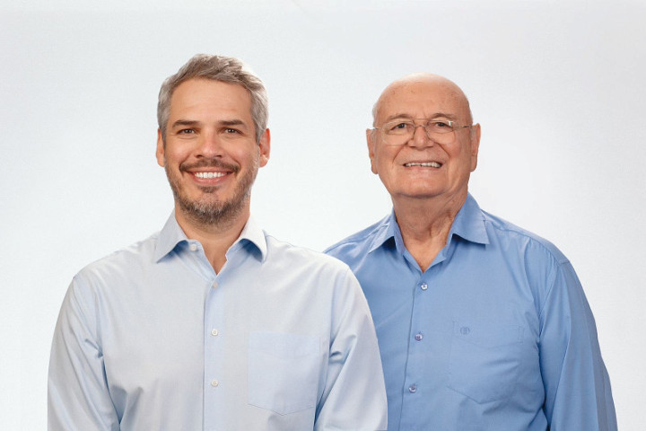 Candidato a prefeito Tiago Botelho e o vice, Laerte Tetila