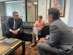 Alan Guedes com Tereza Cristina e Ciro Nogueira em recente encontro em Brasília