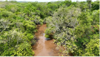 Rio da Prata corre sujo por lama após o encontro com o Rio Verde. (Foto: Lauro Keslley)