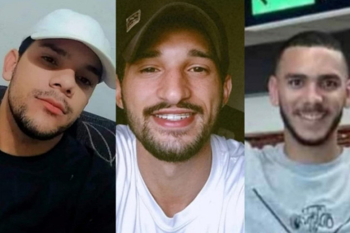 Jhonatan, Alisson e Valter, que morreram em acidente mortos no acidente (Foto Rede Social)