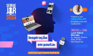 Jornalista Chico Felitti é atração principal do SebraeJor 2024 em Dourados