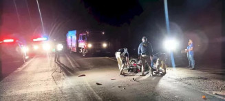 Adolescente morre no local do acidente e carona é encaminhado ao hospital - Foto: MS News/Reprodução