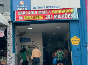 Lotérica que registrou aposta ganhadora da Mega-Sena em Cuiabá tem aumento no movimento — Foto: Carolina Andreani/TVCA