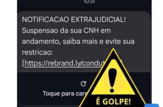 Detran alerta golpe  de SMS com notificação extrajudicial de suspensão de CNH