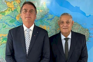 Ex-presidente Jair Bolsonaro e Tenente Portela, suplente de Tereza Cristina (PP) - Arquivo