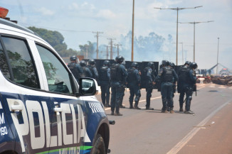 Recentemente tropa de Choque da PM esteve em Dourados para impedir continuação de bloqueio indígena na MS-156 - Foto: Valdinei Garcia
