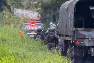 Grupo de choque da PM expulsou invasores neste domingo - Foto: PMMS