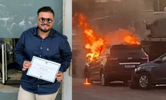 Vereador de MS atropela mulher e tem carro incendiado