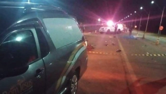 Idoso morre em acidente entre motocicleta e caminhonete na MS-164